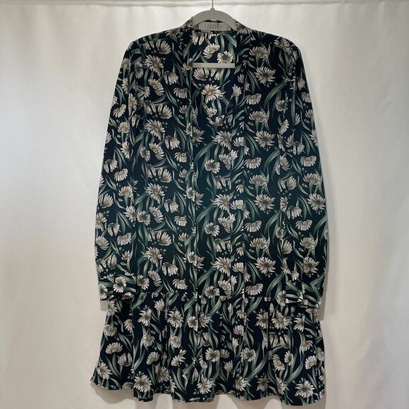 (NWOT) LIQUORISH Mini Dress - Green Floral - 10 - Picture 1 of 8